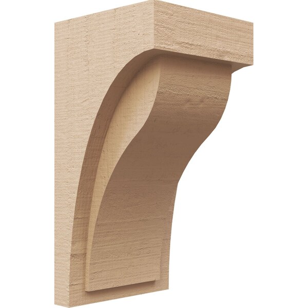 Ekena Millwork 7"W x 7"D x 14"H Wide Helena Rough Cedar Woodgrain TimberThane Corbel, Primed Tan CORUR07X07X14HELRCPR - main